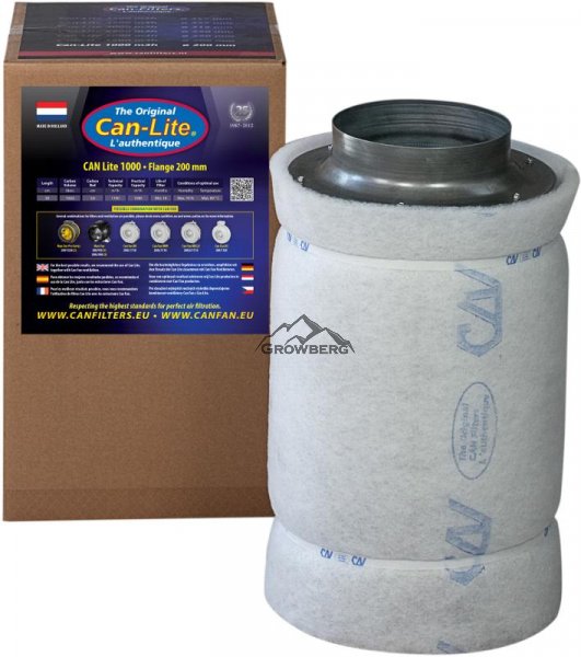 Can Lite 1000 m³/h Aktivkohlefilter AKF Grow Luftfilter Abluft Filter f Homebox 