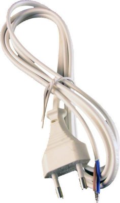 Netzstecker mit Stromkabel 2-polig 0,75mmÂ²