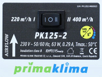 Prima Klima PK125-2 400(220)mÂ³/h,...