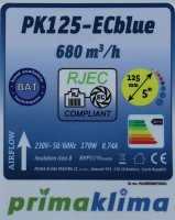 Prima Klima PK125ECblue 0-680 mÂ³/h...