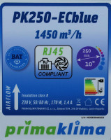 Prima Klima PK250ECblue 0-1450 m³/h RJ45